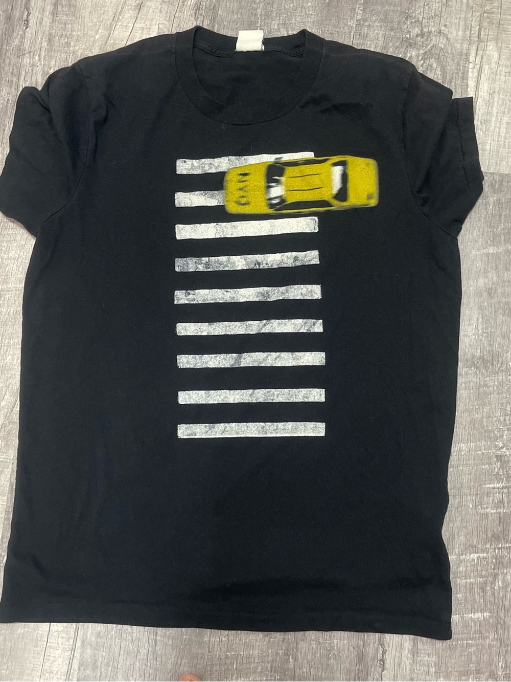 Y2K Abercrombie & Fitch Black Tee with Yellow Car Graphic